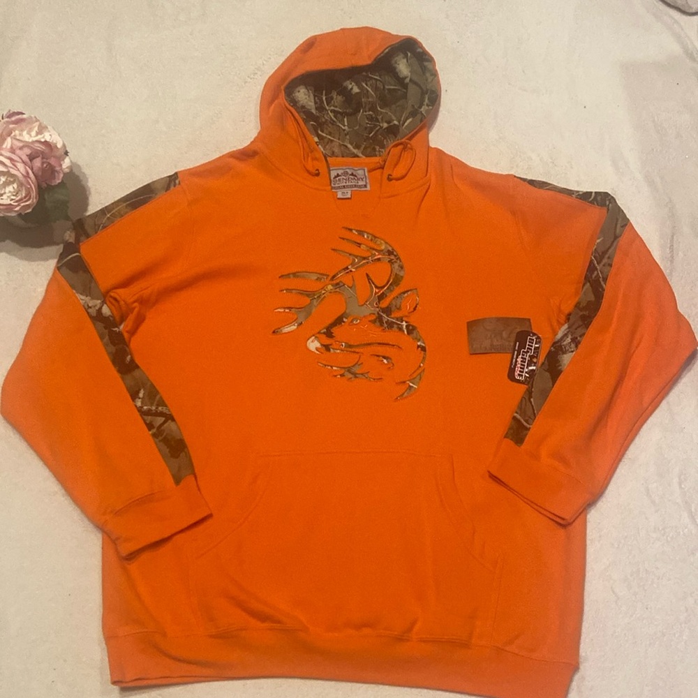 LEGENDARY WHITETAILS Original Deer Gear NWT Orange Hoodie Size XL TALL